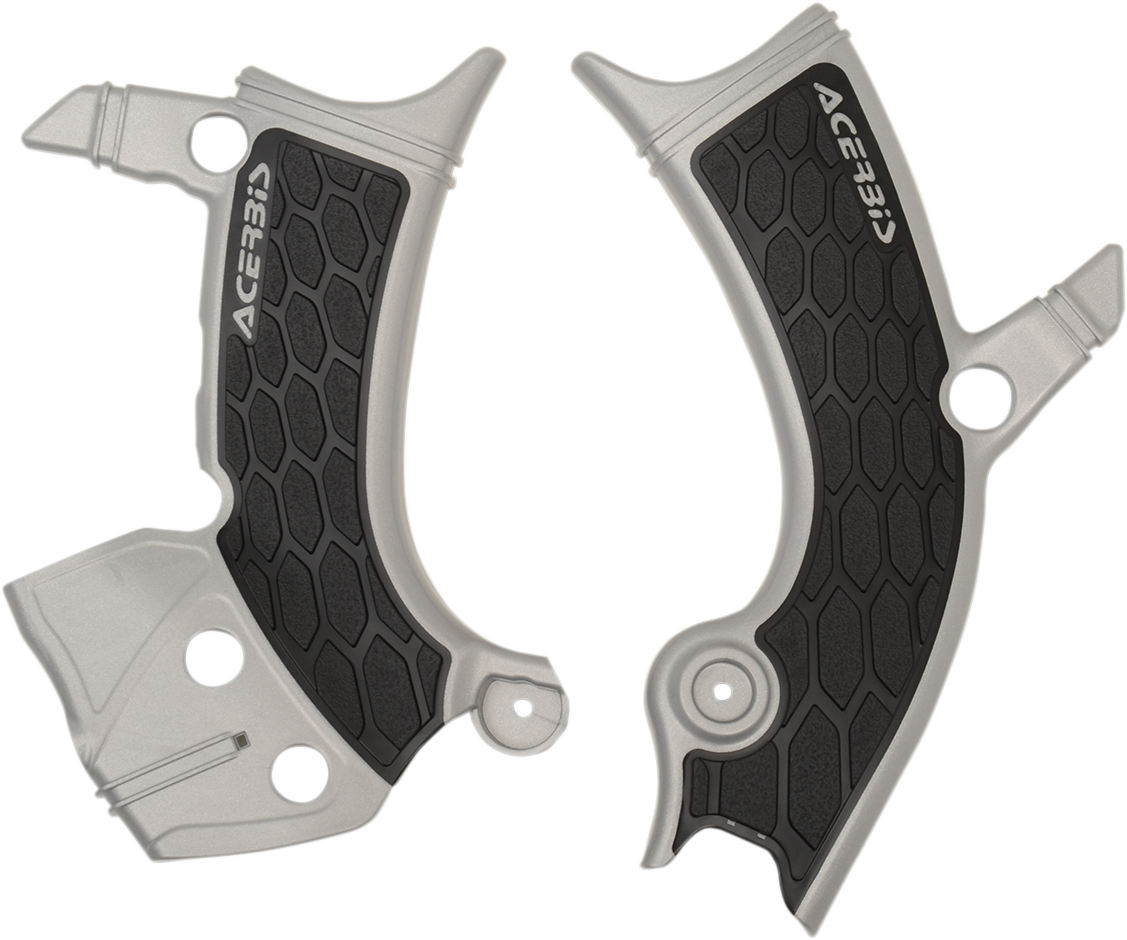 X-Grip Frame Guards - Silver/Black - Yamaha 2018 - 2023