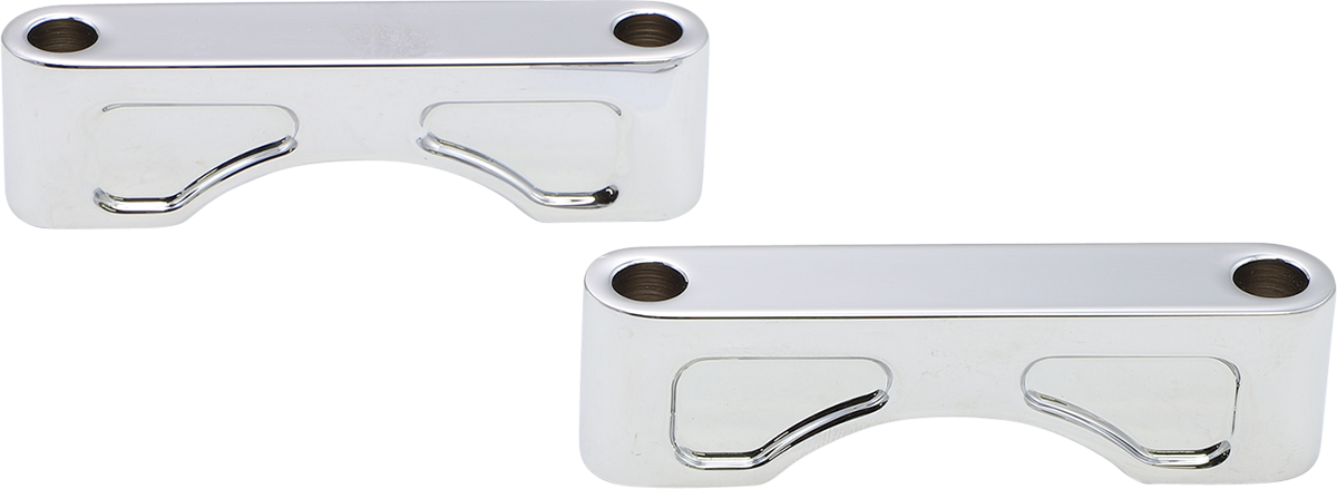 Hugger Front Fender Mounting Blocks - For 21\" Wheels - Chrome 1984 - 2013
