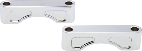 Hugger Front Fender Mounting Blocks - For 21\" Wheels - Chrome 1984 - 2013