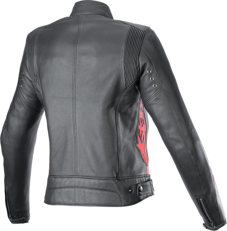 Stella Dyno Leather Jacket - Black/Haute Red - XS