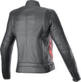 Stella Dyno Leather Jacket - Black/Haute Red - L