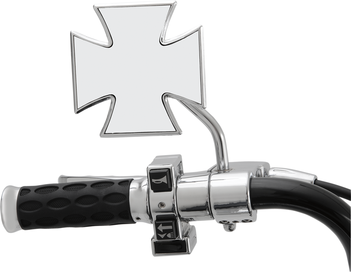 Mirror - Side View - Maltese - Chrome - Round Stem - Each