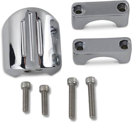 Chrome Clamp Mount - For 1\" T-Bar/Riser Handlebar