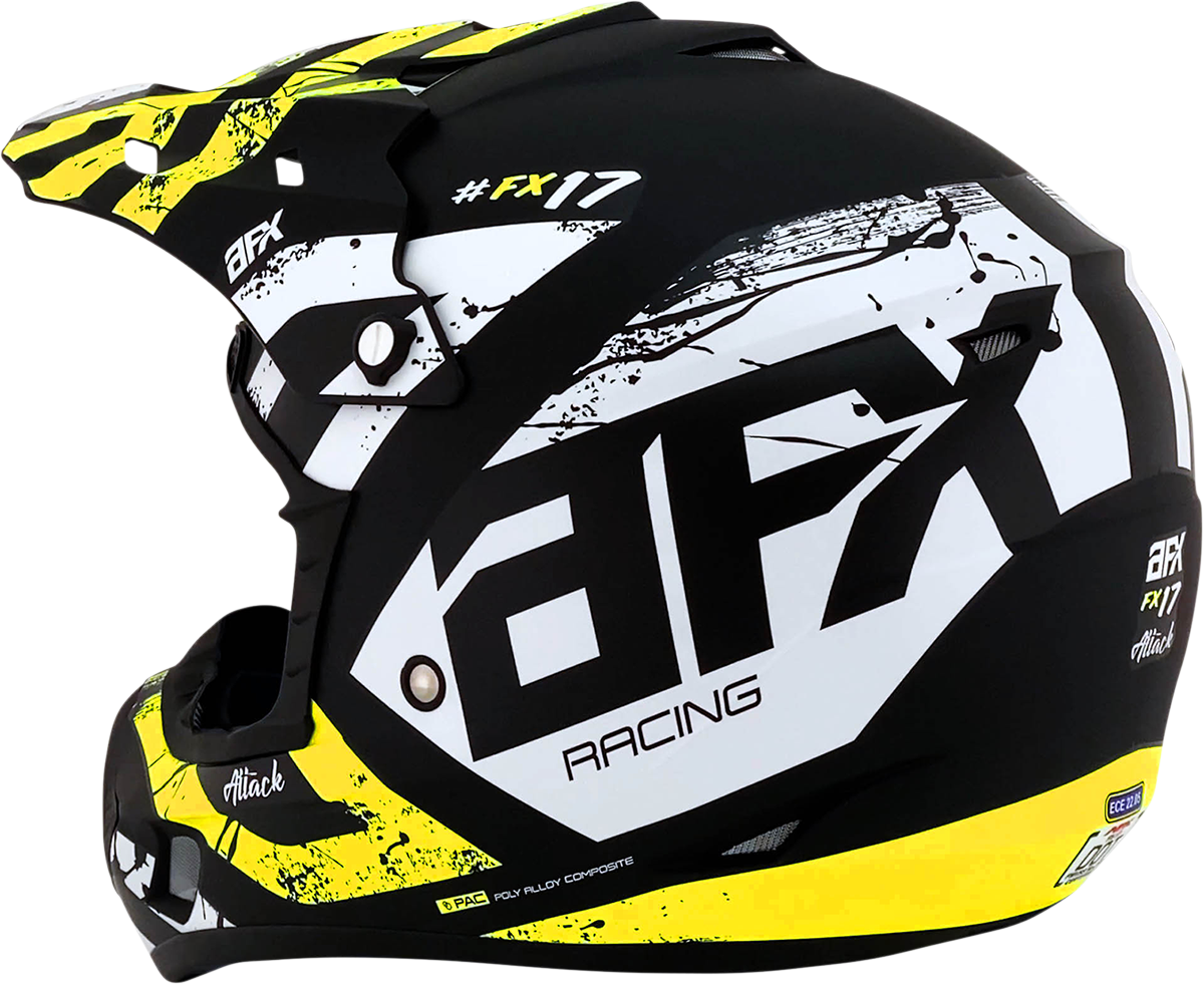 FX-17 Helmet - Attack - Matte Black/Hi-Vis Yellow - XS