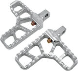 Adjustable Serrated Footpegs - With Heel - Clear