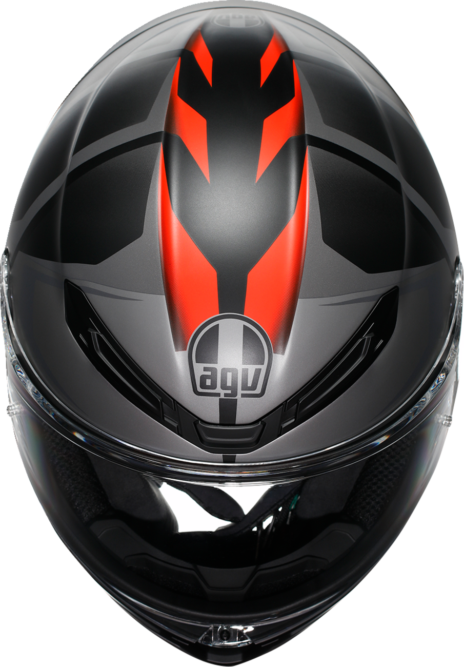 K6 S Helmet - Karve - Matte Black/Gray/Red - XL