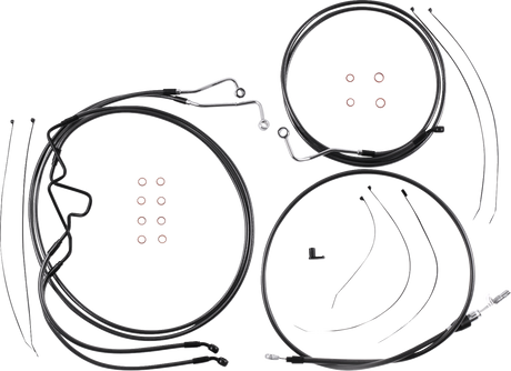 Black Pearl™ Designer Handlebar Installation Kit - 8\" - \'21-\'22 FLHR 2021 - 2023