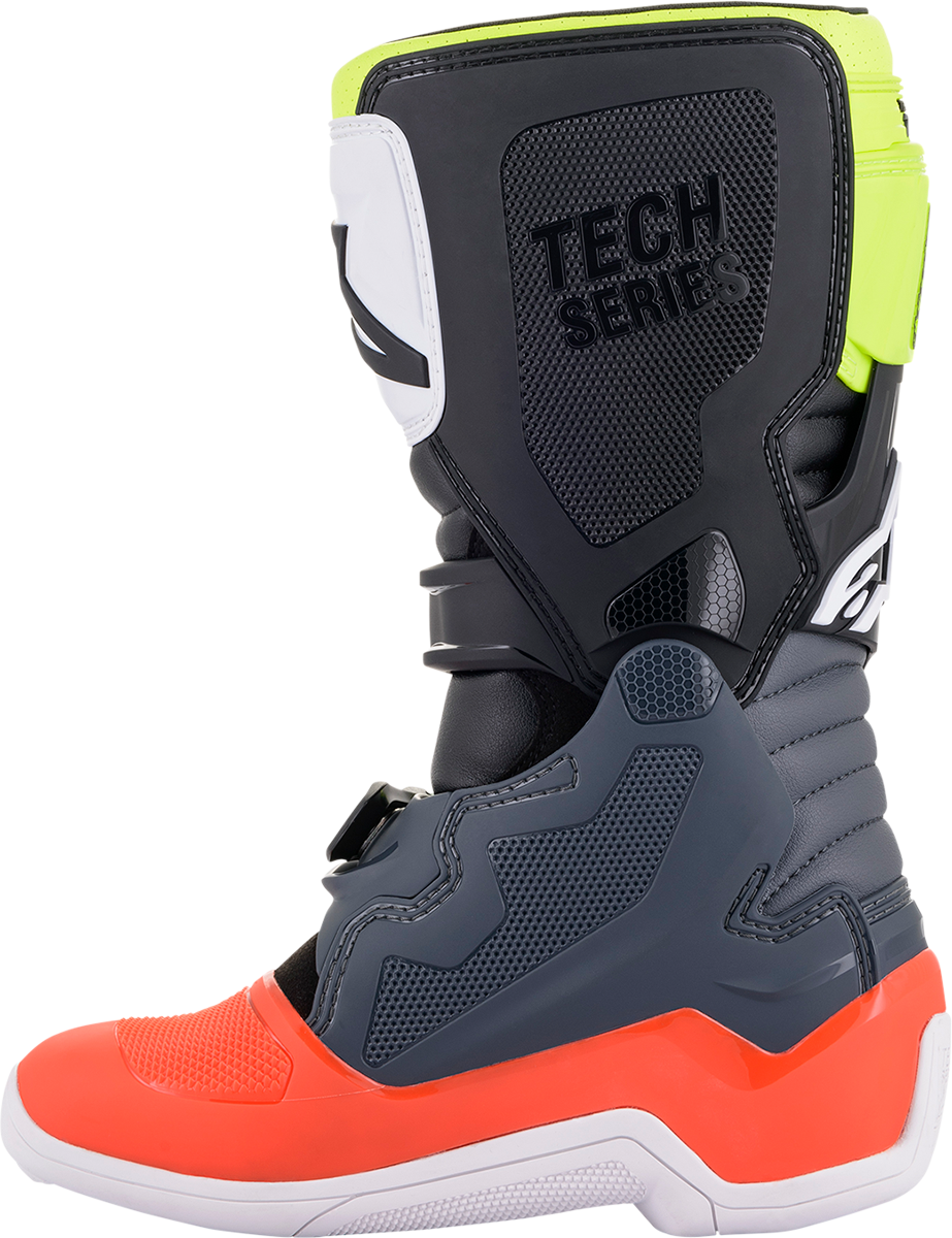 Youth Tech 7S Boots - Black/Gray/Red/White/Yellow - US 8