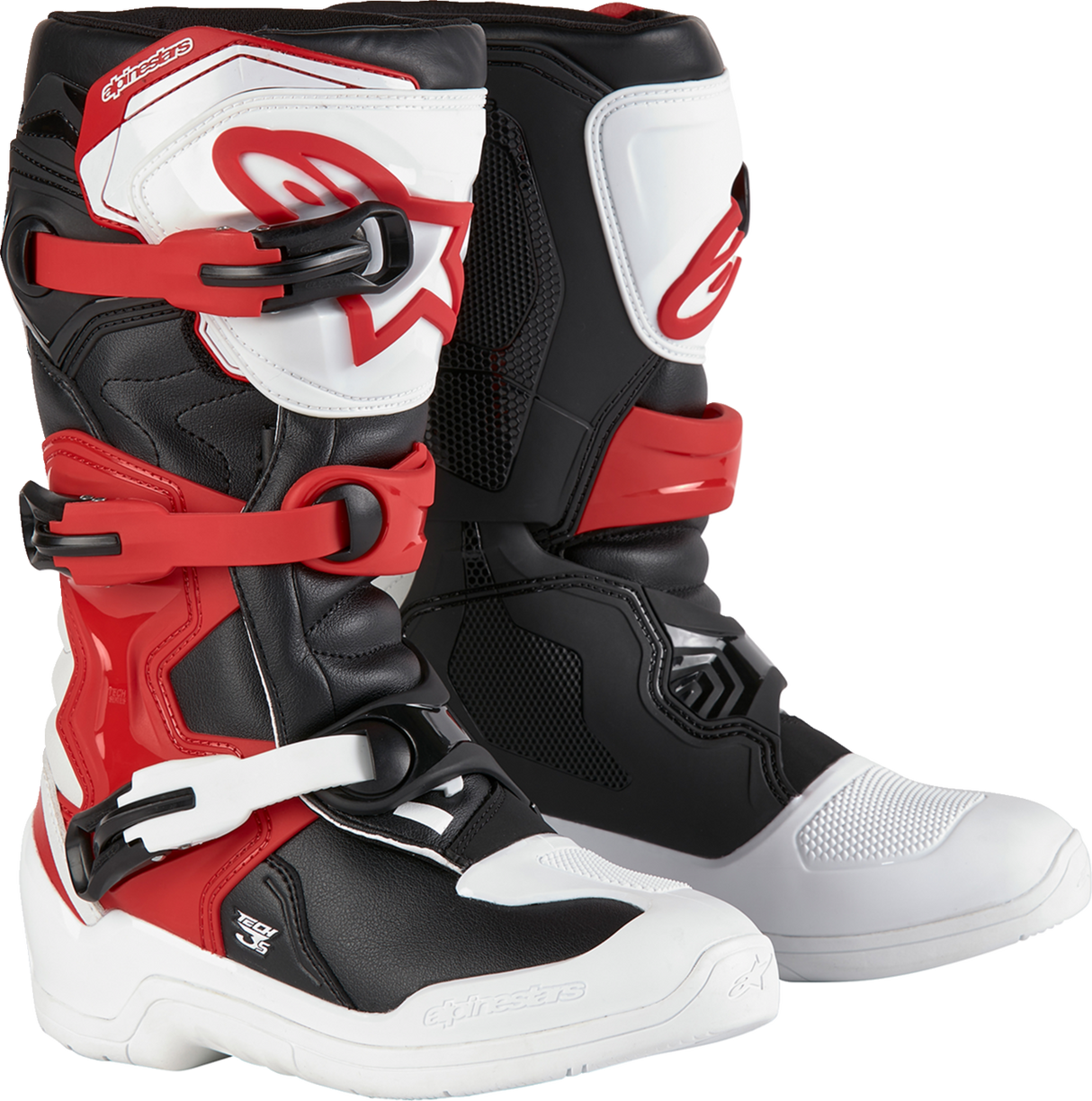 Youth Tech3S Boots - White/Black/Red - US 5 / EU 38