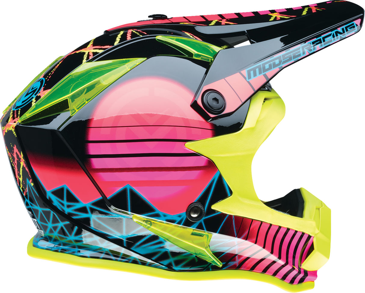 Youth F.I. Helmet - Vaporwave - MIPS® - Black/Pink/Yellow - Large