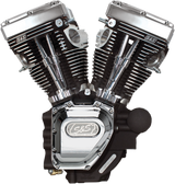 T143 Long Block Engine - Wrinkle Black and Chrome - Touring 2007 - 2016