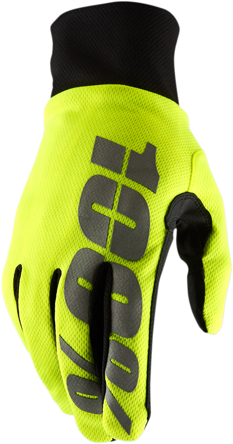 Hydromatic Waterproof Gloves - Fluo Yellow - Medium