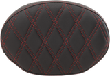 Oval Sissy Bar Pad - Double Diamond - Red Stitch - FL \'99-\'22 1999 - 2022