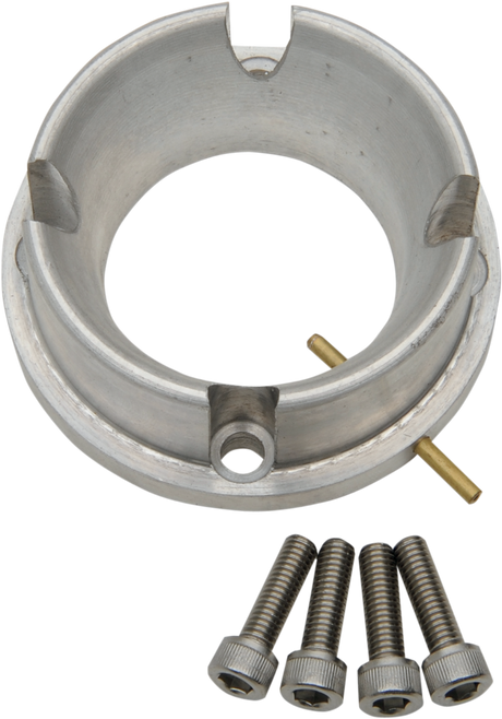 Carburetor Adapter with Oil Injection - Silver - 44 mm