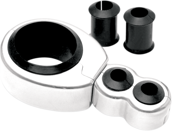 Cable Clamp - Dual - 1-1/8\" Mounting Diameter - Chrome