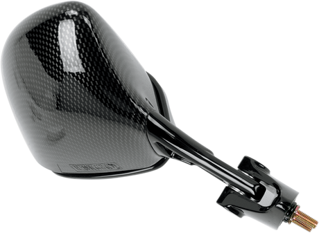 Mirror - Side View - Black/Carbon Fiber - Rectangle - Right - Kawasaki 2000 - 2001