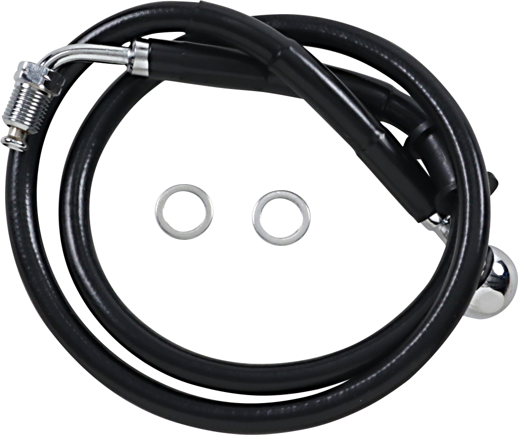 Brake Line - +6\" - Black - \'18-\'21 Softail 2018 - 2023