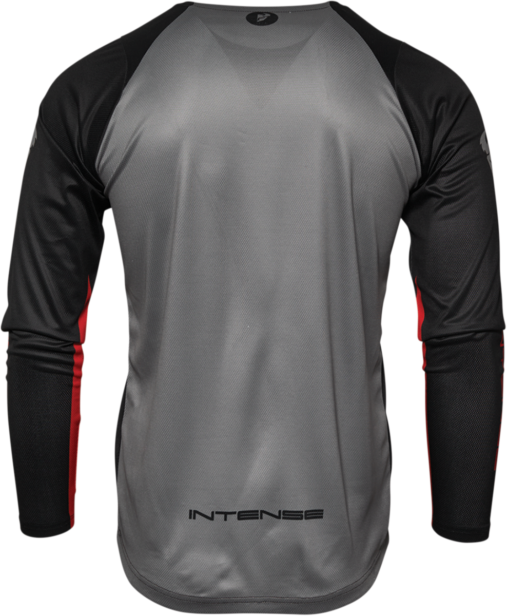 Intense MTB Long-Sleeve Jersey - Black/Heather Gray - Small