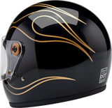 Gringo S Helmet - Gloss Black Flames - Small