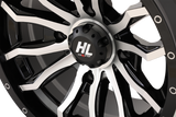 Wheel - HL21 - Front/Rear - Gloss Black w/Machined - 14x7 - 4/137 - 4+3 (+10 mm) 1992 - 2024