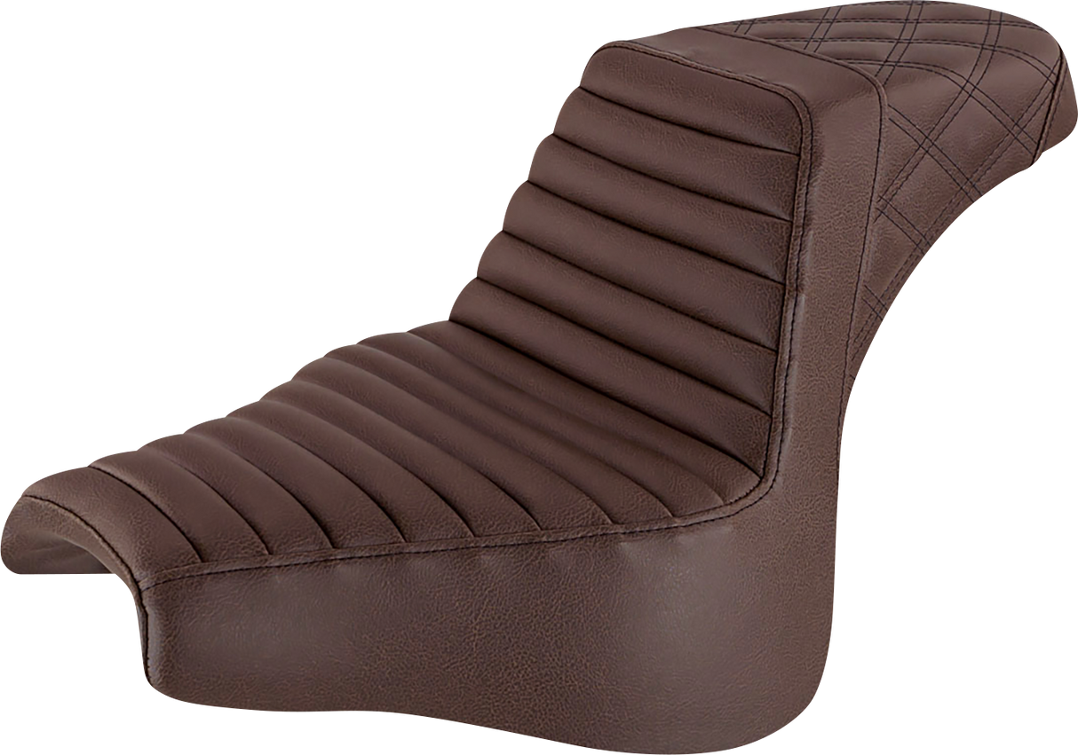 Step-Up Seat - Front Tuck-n-Roll/Rear Lattice Stitch - Brown 2018 - 2018