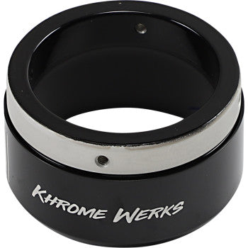 KHROME WERKS  1861-1452  4-1/2" Klassic Tip - Left - Black Powdercoat
