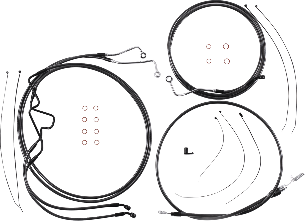 Black Pearl™ Designer Handlebar Installation Kit - 10\" - \'21-\'22 FLHR 2021 - 2023