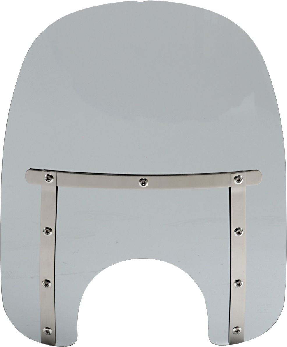 Memphis Slim Windshield - 17\" - 7\" Headlight Cutout - Black Smoke