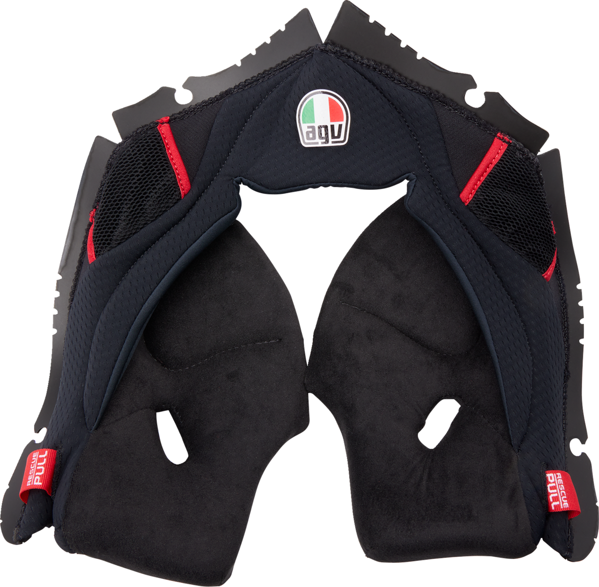 Pista GP RR Cheek Pads - Black/Red - 2XL