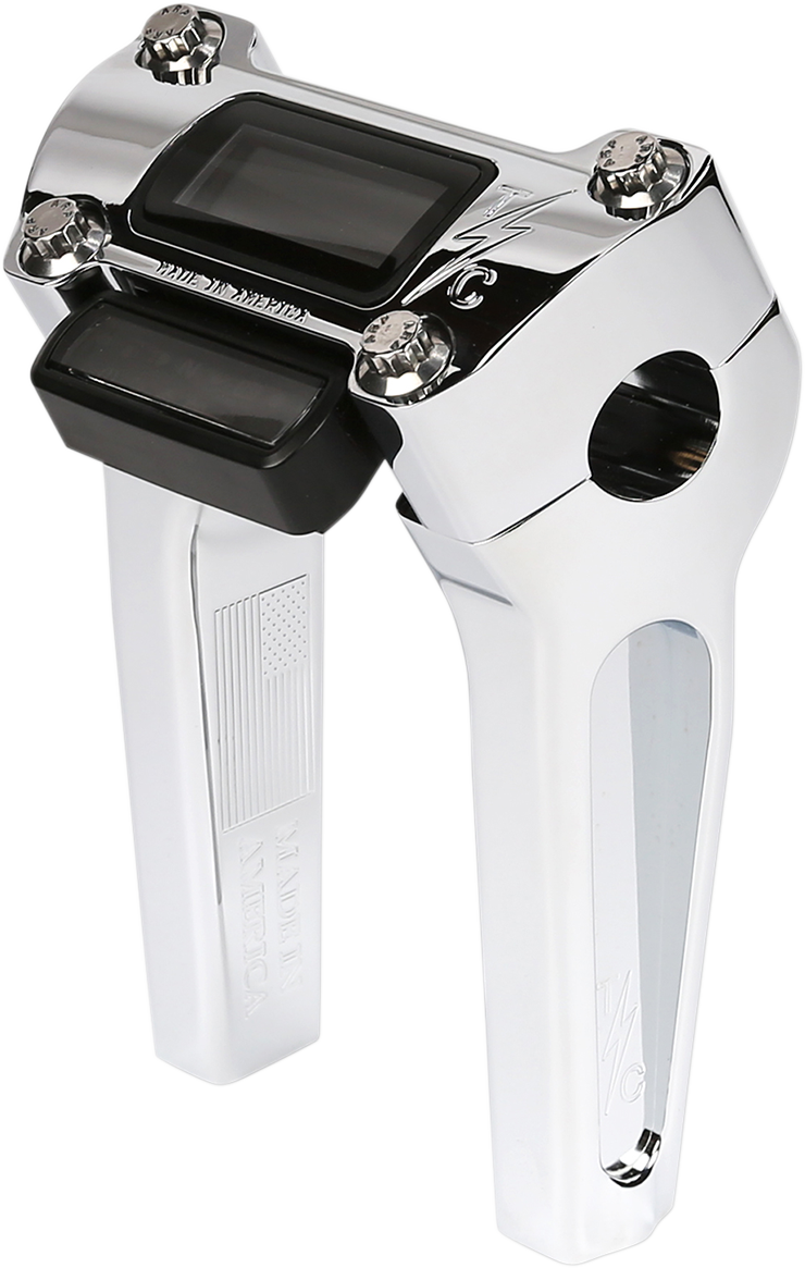 Risers - Straight - 6\" - Gauge Cutout - Chrome 2018 - 2021