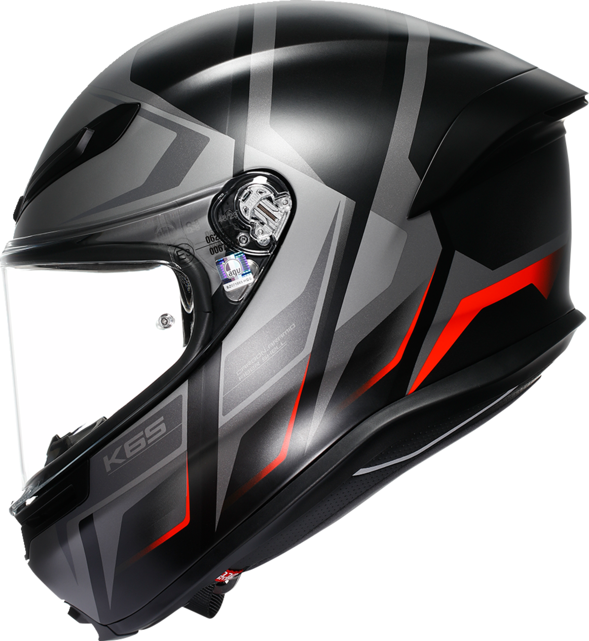 K6 S Helmet - Karve - Matte Black/Gray/Red - Large