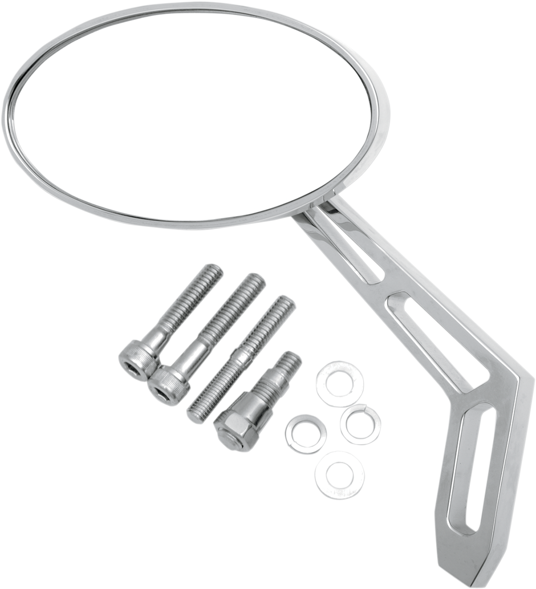 Mirror - Weekend Warrior - Side View - Cut-Out - Oval - Chrome - Left