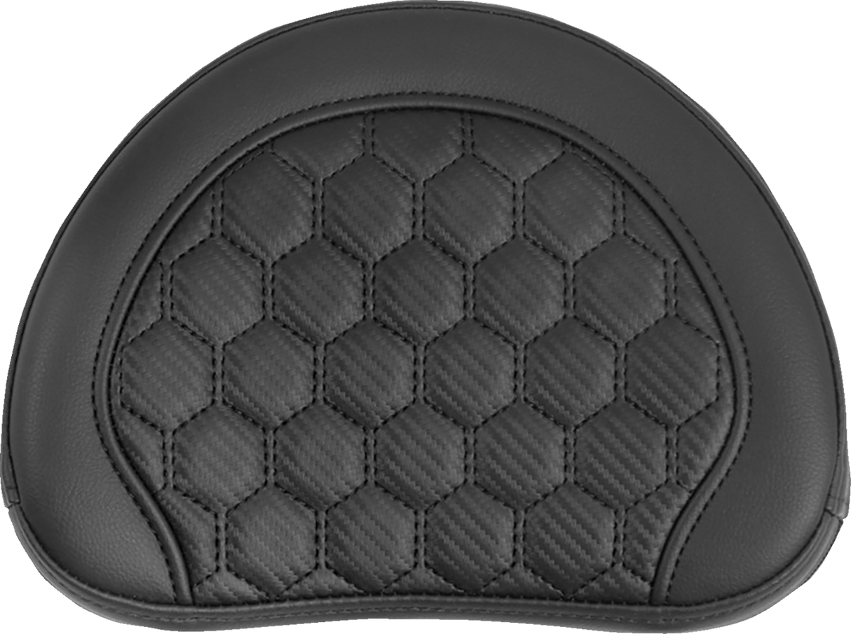 RoadSofa™ Sissy Bar Pad - Honeycomb - Black Stitching