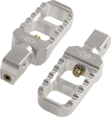 Serrated Stubby Footpegs - Silver - Indian 2017 - 2024