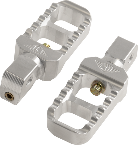 Serrated Stubby Footpegs - Silver - Indian 2017 - 2024