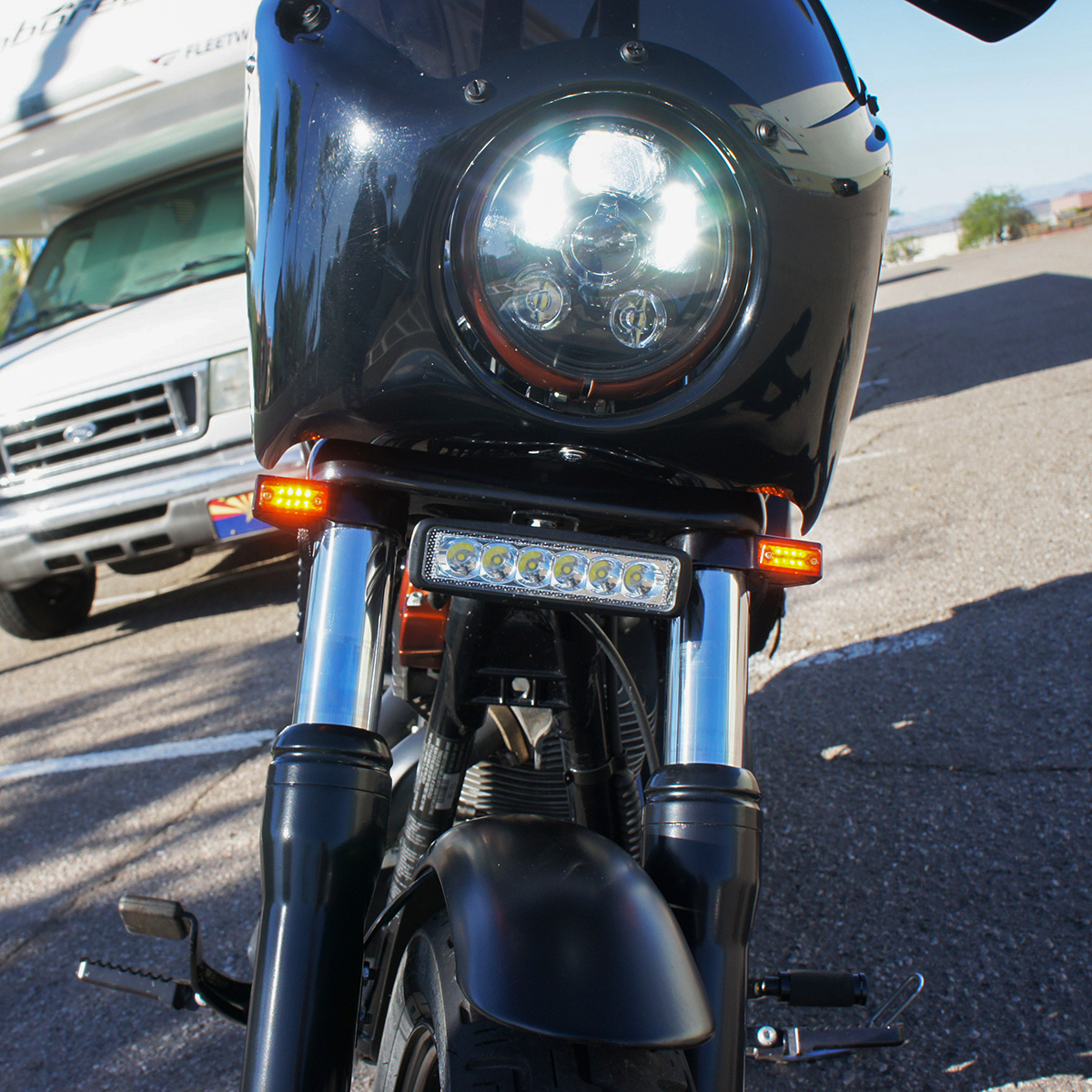 LED Turn Signals - 39 mm - Black