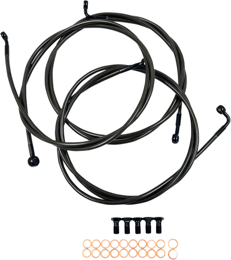 Brake Lines - 18\" - 20\" Ape Hanger Handlebars - Midnight 2014 - 2020