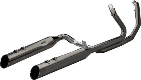2-into-2 Dominator Exhaust System with 4-1/2\" Mufflers - Eclipse® with Edge Tip - M8  2017 - 2024