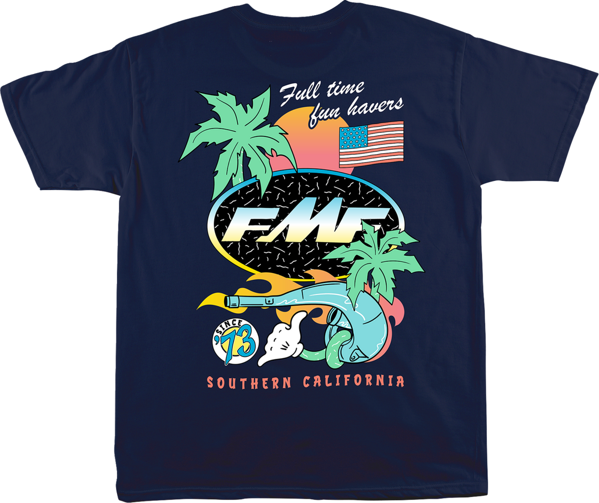 Day-Glo T-Shirt - Navy - XL