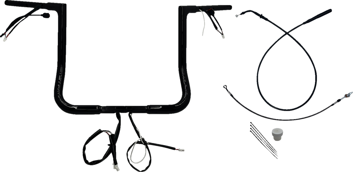 1-1/4\" EZ Install Flat Top Handlebar - 14\" - Black 2023 - 2024