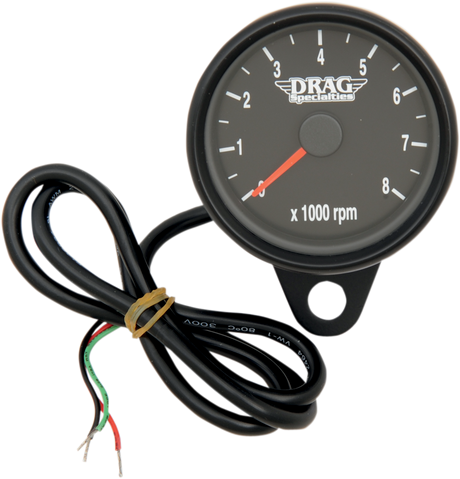 Mini Electronic Tachometer - Black - Backlit LED Black Face - 2.4\" 1986 - 2003