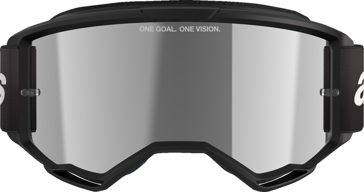 Vision 3 Goggle - Wordmark - Black - Silver Mirror Lens