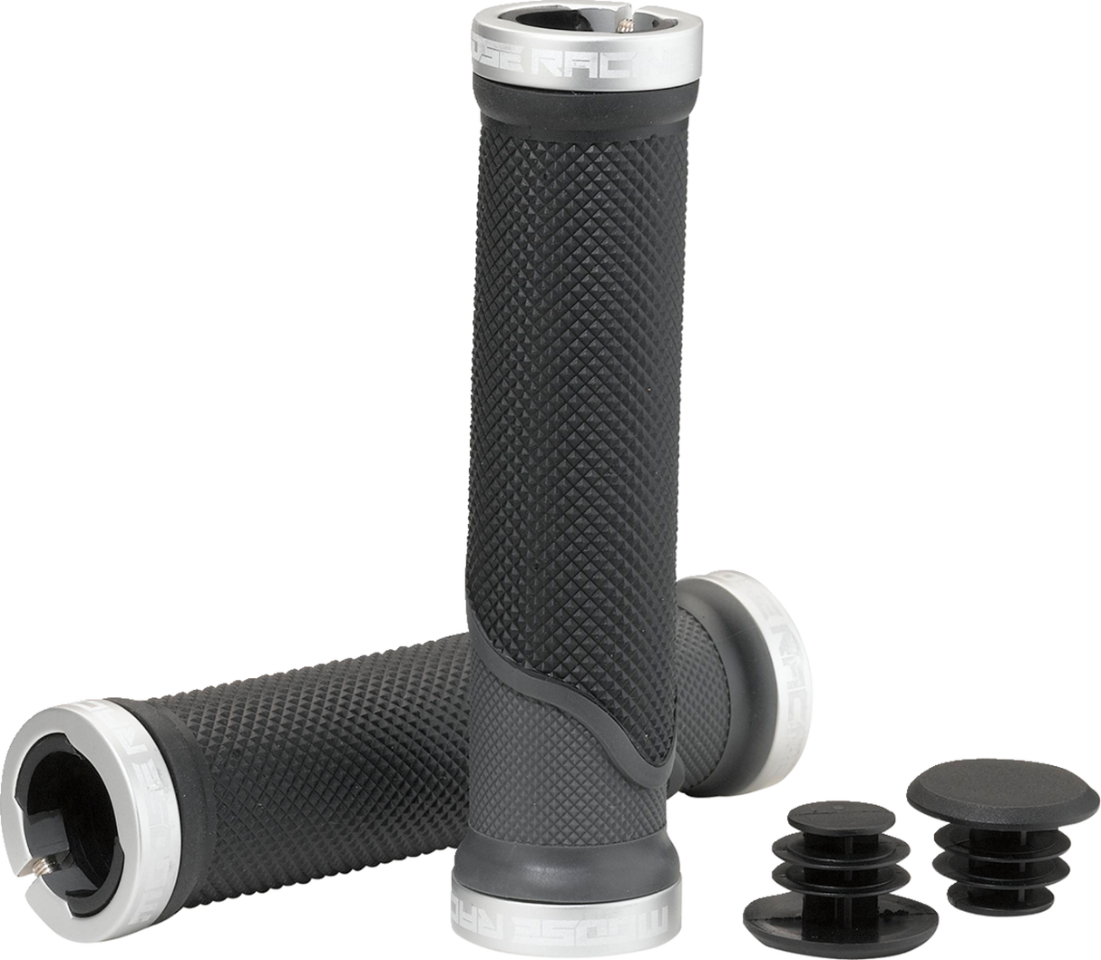 Mountain Bike Lock-On Grips - Black/Gray - 130 mm