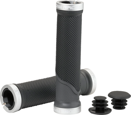 Mountain Bike Lock-On Grips - Black/Gray - 130 mm