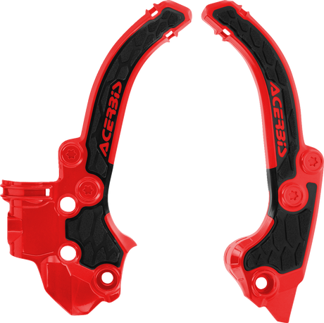 X-Grip Frame Guards - Black/Red - Gas Gas | Husqvarna | KTM 2024 - 2025