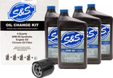 Oil Change Kit - Black Filter - \'99-\'17 Twin Cam - 4 US quarts 1999 - 2017