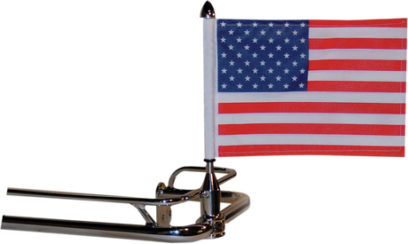 Fixed Flag Mount - 3/4\" Round Bar - With 10\" X 15\" Flag