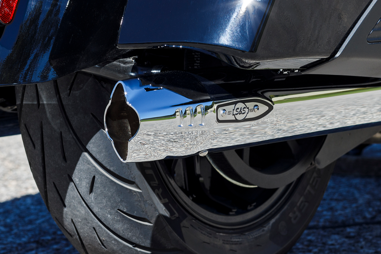 4\" Broadhead Slip-On Mufflers - Fishtail - Chrome 2014 - 2022