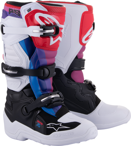 Youth Tech 7S Boots - White/Black/Rainbow - US 3