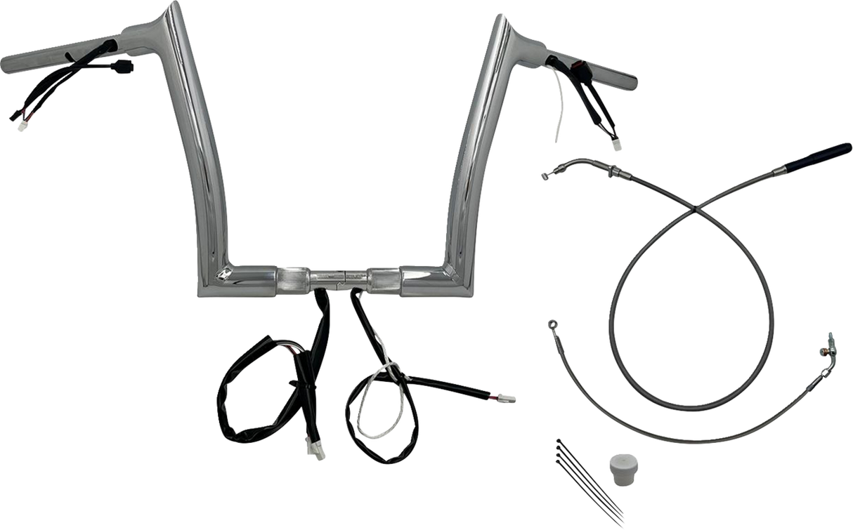 1-1/2\" EZ Install Pointed Top Handlebar - 12\" - Chrome 2023 - 2024